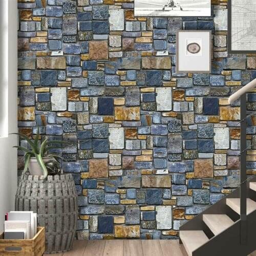Home Effect Wallpaper Peel and Stick Contact Paper Self-Adhesive Stone Wall Sticker Home Decor For Living Room Decor