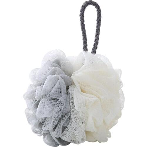 Two-color Hanging Pouf Shower Ball Lace Mesh Bath Flower Skin Spa Massage Scrub Pain Relief Relax Body Cleaning Tool