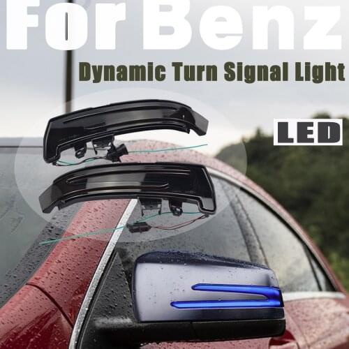 Bicolor Blue-Yellow LED Blinker Dynamic Turn Signal Light Side Rear Mirror Light For Benz W212 W204 W176 X156 C204 C117 X117