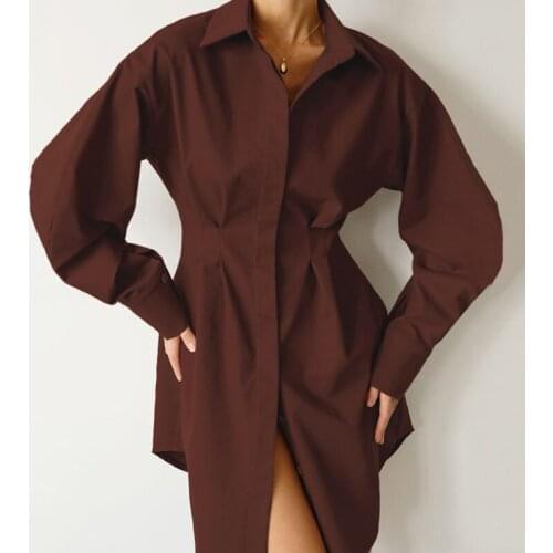 EACHIN Fashionable Shirt Dresses