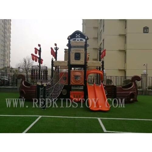 Exported to USA Quality Guarantee American Standard Large Playground SystemPirate Ship HZ16-137b