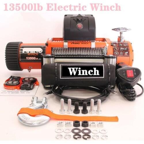 Winch car 12v 13500lb Electric Winch Heavy Duty ATV Trailer high tensile steel cable Remote Control Set Electric Winch