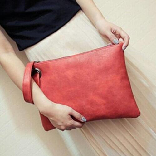 Fashion Solid Handbag Women Bags Leather Designer Women Zipper Envelope Bag Evening Female Day Clutches Handbag 2020 Clutch Bag