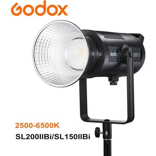 Godox SL200IIBi SL150IIBi Powerful LED Video Light Bi-Color 2500-6500K Live Streaming Photography Studio Soft Light Lamp