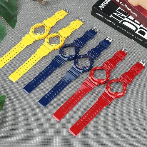 Soft Silicone rubber strap mens and womens glossy bracelet Replacement belt for G Shock GD120/GA-100C/GA-110