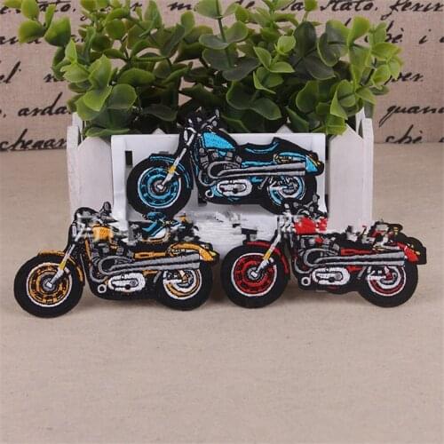 Motorcycle Patches Bicycle Iron On Patches For Clothes Stickers Embroidered Patch Jacket Applique Badge Fabric Sewing Accessory