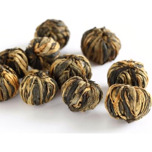 Organic Yunnan FengQing Dian Hong Dianhong Handmade Dragon Pearl Black 250g / 500g