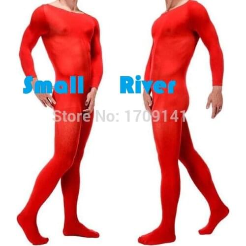Sale!!! Popular sexy 120D Male velvet stockings conjoined stockings tights thick long sleeved JJ set opening or Not bodysuits