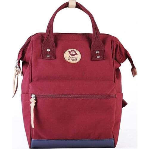 Fan bu gong he guo Backpack Womens Casual Travel Bag Solid Color Simple Classic Backpack Waterproof Simple Fashion School Bag