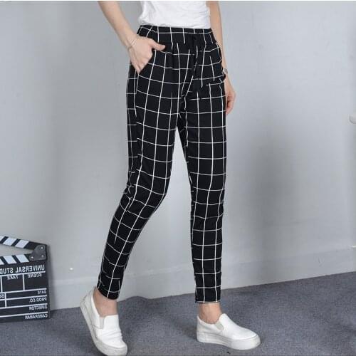 SexeMara Women's Plaid Trousers