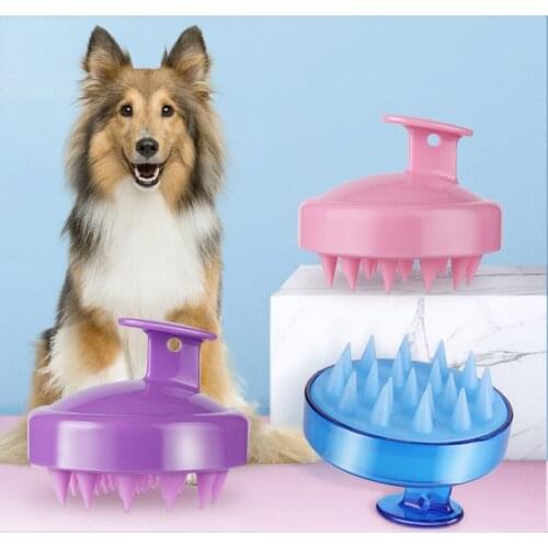 Pet Bath Brush Dog Cat Shower Silicone Comb For Hair Removal Grooming Cleaning Product Pet Hair Fur Grooming Massage Accessories