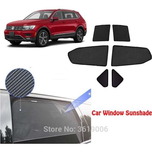 6pcs High-end custom For Volkswagen Tiguan 2013-2018 card type magnetic car curtain sun shade car window shade car styling