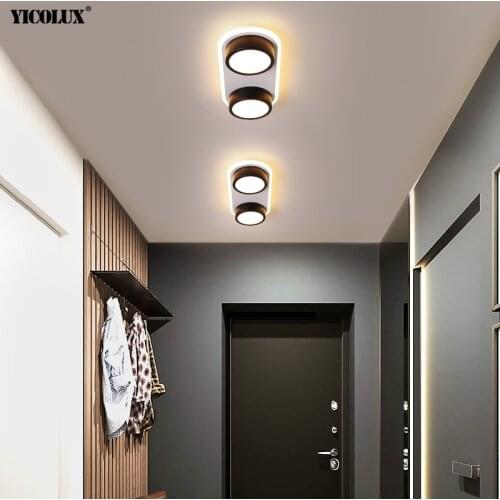 Modern Simple LED Ceiling Lights For Corridor Home Entrance Bedroom Black Body Lamp Indoor Ligrting Fixture Luminaria Avize