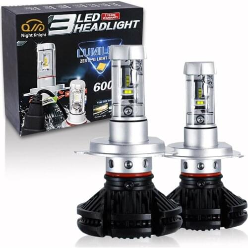 Night knight X3 Original LED Car Headlights 6000K H4 H7 H11 9005/HB3 9006/HB4 9012 H27 Canbus Bulbs Auto Headlamp 50W Fog Lamps