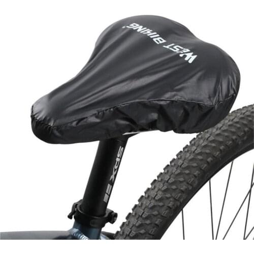 WEST BIKING Bicycle Seat Rain Cover Waterproof Elastic Dust and Rain Resistant PVC Protector Bike Saddle Cover Bike Accessories