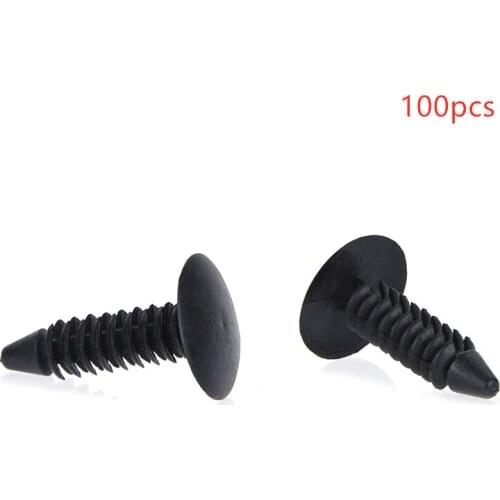 100pcs Auto Fastener Clip Mixed Car Body Push Retainer Pin Rivet Bumper Door Trim Panel Retainer Fastener Kit