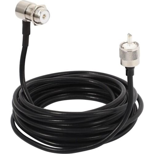 16ft RG58 PL259 UHF to SO239 Connectors for Car Radio Mobile Antenna Mount Cable