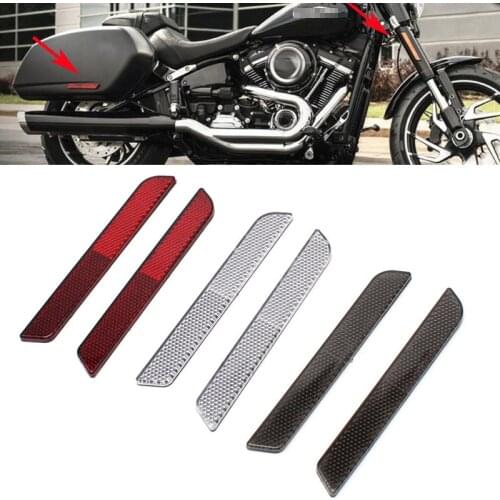 2PCS Reflectors Saddle Bag Latch Covers for Harley Davidson Touring 94-13 Saddlebag Latch Visibility