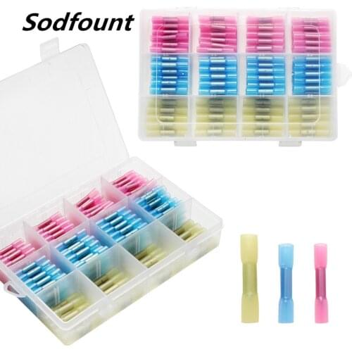 200pcs boxed heat shrinkable terminal heat shrinkable waterproof intermediate tube waterproof terminal combination AWG22-10