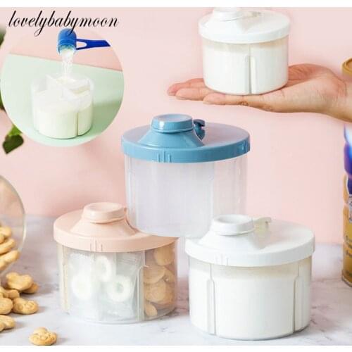 3/4 Grid Go Out portable milk powder box Baby Food Storage Box Essential Cereal Milk Powder Box Toddler Kids Snacks Container