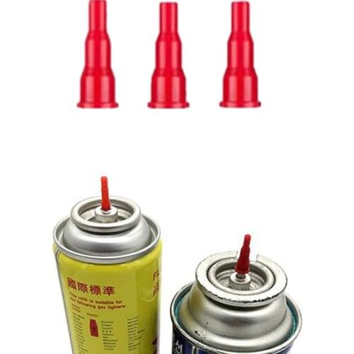 3pcs/Pack Reusable Plastic Inflatable Head For Cigarette Lighter Spray Gun Fill Butane Gas Adapter Can Put On Cassette Gas Tank