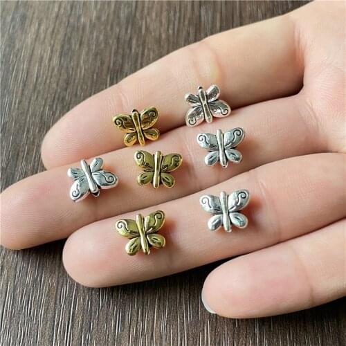 30pcs Metal Butterfly Perforated Bead Connector for Jewelry Making DIY Handmade Bracelet Necklace Accessories Color Preservation