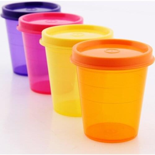4pcs/set Seasoning Container Portable Plastic Crisper Food Storage Bottle Condiments Jar For Outdoor Picnic BBQ