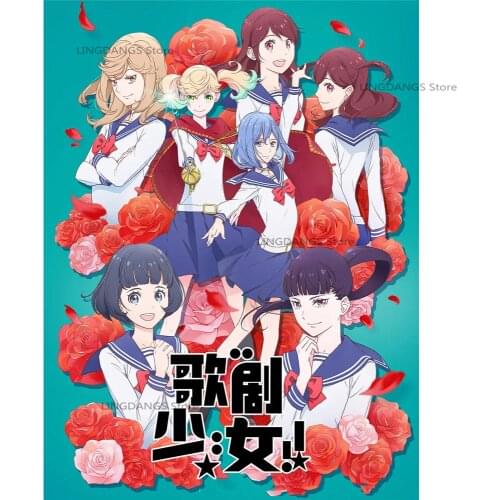 5d Diy Diamond Painting Japan Anime Cartoon Kageki Shojo !! Diamond Mosaic Embroidery Cross Stitch Full Drill Home Decor Gift