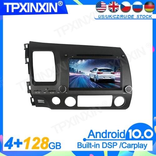 Android 10.0 Car Multimedia Player For Honda Civic 2007-2011 Screen Car GPS Radio Audio Stereo BT Head Unit Car Accessories