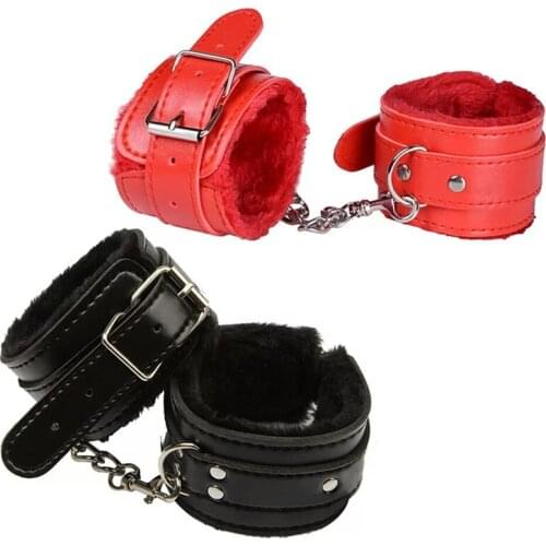 Bdsm Toys PU Leather Plush Sex Handcuffs Ankle Cuffs Restraints Bondage Sex Toys Restraints bdsm Bondage Exotic Accessories