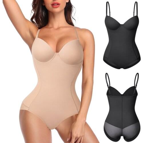 Seamless Bodysuit Shapewear for Women Tummy Control Waist Trainer Body Shaper with Built-in Bra Slimming Full Body Shapewear