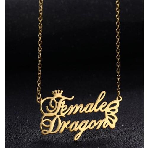 Gold Color Chain Custom Jewelry Personalized Double Name Pendant Necklace Cursive Nameplate Choker Women Men Bijoux Gift