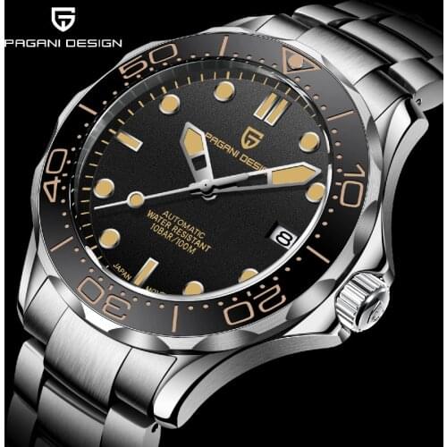 PAGANI DESIGN 1667 New Luxury Brand Men Automatic Watches Curved Sapphire Glass Men Mechanical Wristwatches Japan NH35A Movement