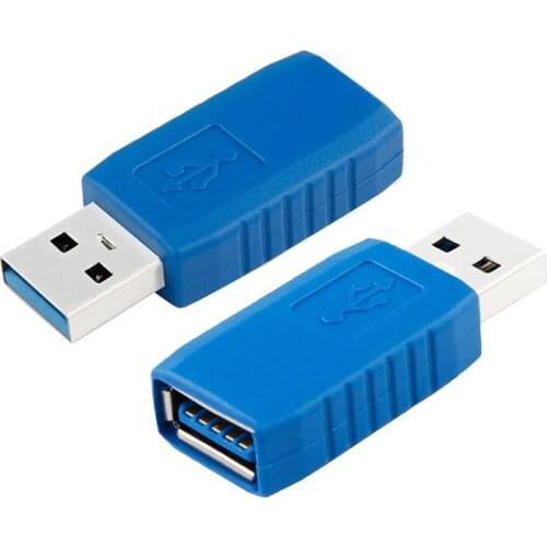 Black/Blue USB 3.0 Male to Female Extender Adapter Connector M-F Converter Coupler Changer Durable Converter for PC Laptop