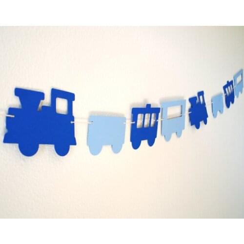Choo choo Train wedding birthday party banners Garlands 5' long bridal baby shower decorations