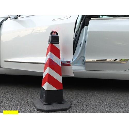 For Tesla Model 3 2017 2018 2019 Body Side Door Moulding Trim Garnish Bumper Guard Kits Chrome Car Styling Accessories