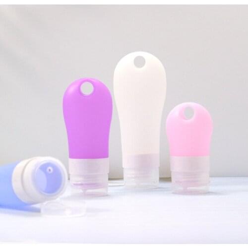 1PC 38/60/90ml Travel Portable Silicone Refillable Bottle Cosmetic Shower Gel Hand Sanitizer Bottling Press Lotion Empty Bottle