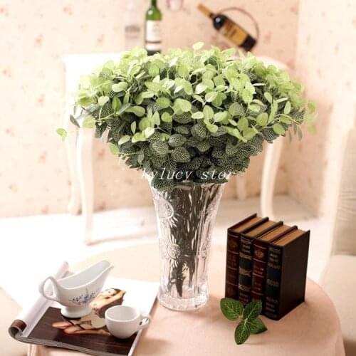Simulation Olive Leaf Eucalyptus Bouquets Green Artificial silk Plants beautiful Flowers Accessories Home table Decor