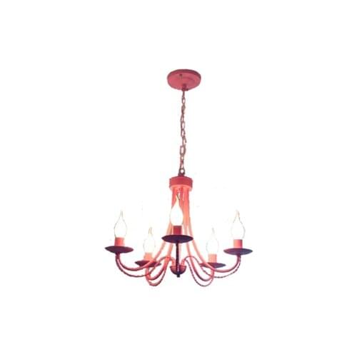 Art salon Bar Chandelier led Candelabro Lamp Country child room chandeliers Dining Room Lampada Modern pink kid wedding lighting