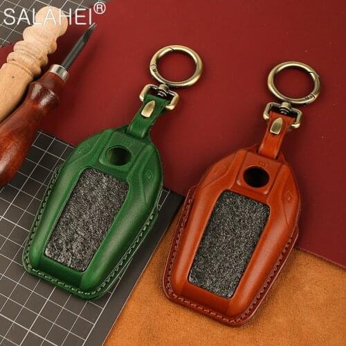 Leather Car Key Cover Case Cover Shell For BMW 5 7 series G11 G12 G30 G31 G32 i8 I12 I15 G01 X3 G02 X4 G05 X5 G07 X7 Stylish