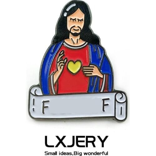 LXJERY Cartoon Funny God Pins Badge On Backpack Cute Brooch Pins For Clothes Broche For Men Girls Schoolbag
