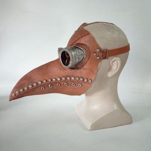 Steampunk Birds Mouth Mask Medieval Gothic Prop Cospl Halloween Plague Long Birds Mouth Doctor Mask Anime Mask for Fack