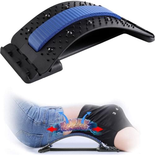 Lumbar Massager Stretcher Equipment Massage Tools Magic Stretch Fitness Back Traction Device Support Relaxation Spine Pain Relie