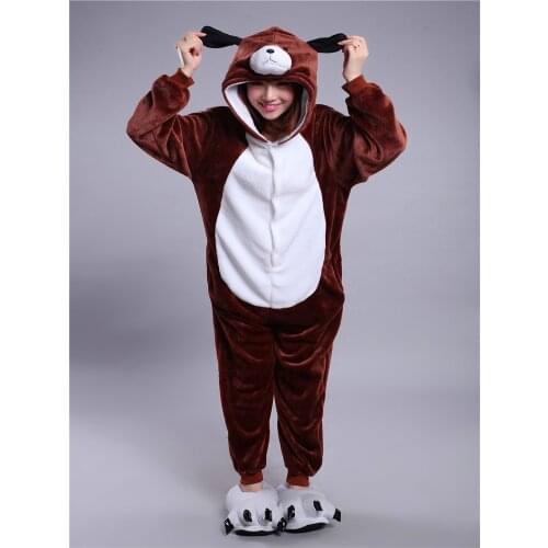 Cartoon dog pyjamas winter kawaii anime hoodie pajamas Cosplay adult jumpsuit for costume