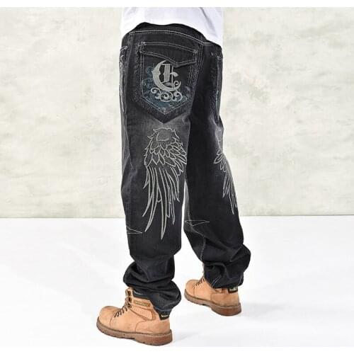 46 Plus Size Summer 2021 High Quality Chic Mens Baggy Male Casual Denim Straight Pants Fashion Jeans Loose Trousers Streetwear