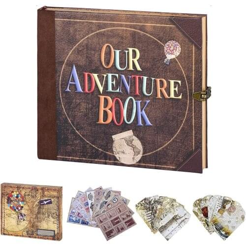 Our Adventure Book Travel Journal, Vintage Scrapbook Album, Wedding Guestbook, Keepsake, 22 x 19cm, 150 Pages