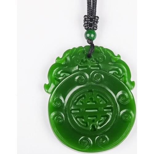Jade Pendant Hand carved Double face Pi Xiu Pendant Jewelry Lucky Exorcise evil spirits Auspicious Amulet Pendant Fine Jewelry