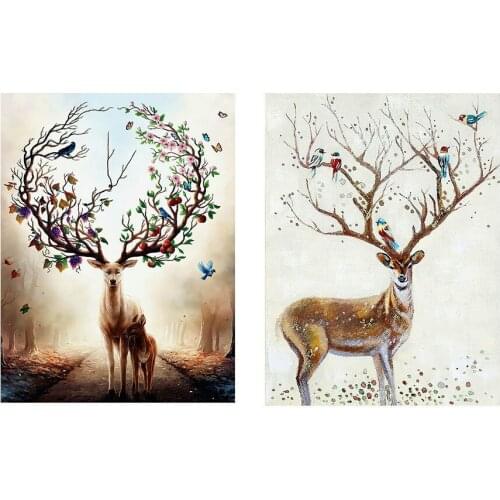 Nordic Elk Instgram Style Posters and Prints Wall Pictures for Living Room Canvas Painting Garden Decoration Ohio State