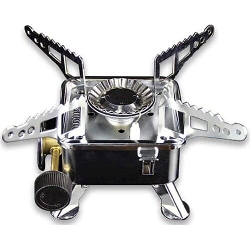 NEW-Portable Camping Gas Stove with Piezo Ignition Stable Support,Outdoor Stove Burner Picnic Cookware,Adapter for Camping