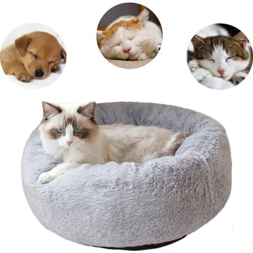 Fluffy Beds for Dog with Pillows Pet Lounger Cushion for Small Medium Dogs & Cat Winter Dog Kennel Puppy Mat Pet Bed Cama De Per